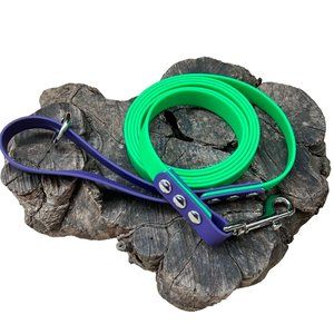 6.5' USA Made Biothane Deluxe Dog Leash - 3/4" width - waterproof, stink proof